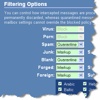 Settings - Filters